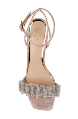 Rose Gold | Rita Bejeweled Strap Block Heel