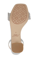 Silver | Rita Bejeweled Strap Block Heel