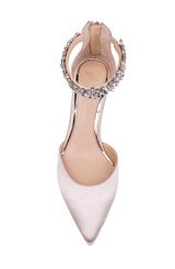Champagne | Robles Crystal Embellished Kitten Heel