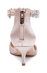 Champagne | Robles Crystal Embellished Kitten Heel