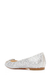 Ivory | Ronda Satin Flats