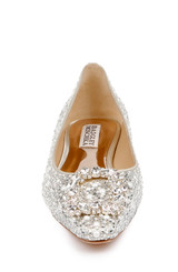 Ivory | Ronda Satin Flats