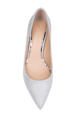 Silver | Royalty Pointed Toe Kitten Heel