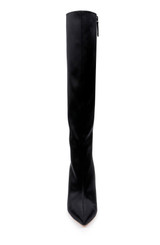 Black Satin | Runway Knee High Boot