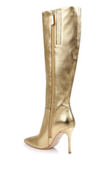 Gold Leather | Runway Knee High Boot
