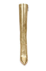 Gold Leather | Runway Knee High Boot