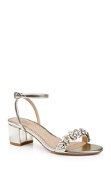 Gold Metallic | Sawyer Low Block Heel Sandals Front Side