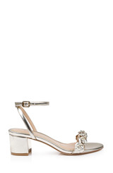 Gold Metallic | Sawyer Low Block Heel Sandals Side