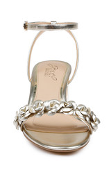 Gold Metallic | Sawyer Low Block Heel Sandals Front