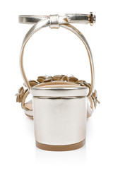 Gold Metallic | Sawyer Low Block Heel Sandals Back