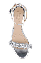 Silver Metallic | Sawyer Low Block Heel Sandals Top