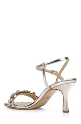 Gold Metallic | Saylor Mid Stiletto Sandals Back Side