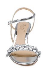 Silver Metallic | Saylor Mid Stiletto Sandals Front