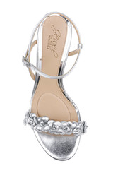 Silver Metallic | Saylor Mid Stiletto Sandals Top