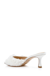 Ivory Ivory | Scarlet Kitten Heel Mule Sandals Back Side