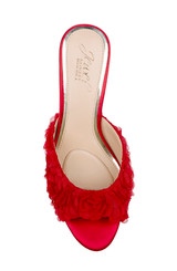 Red Red | Scarlet Kitten Heel Mule Sandals Top