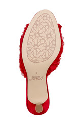 Red Red | Scarlet Kitten Heel Mule Sandals Sole