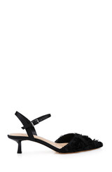 Black Black | Selene Kitten Heel Pumps Side