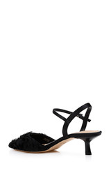 Black Black | Selene Kitten Heel Pumps Back Side