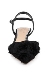 Black Black | Selene Kitten Heel Pumps Front