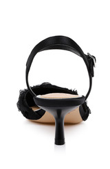 Black Black | Selene Kitten Heel Pumps Back