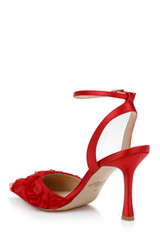 Red Red | Shannon Ankle Strap Pumps Back Side