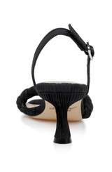 Black Fabric | Sharon Slingback Sandals Back