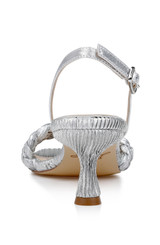 Silver Fabric | Sharon Slingback Sandals Back