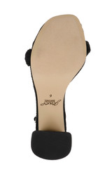 Black Fabric | Shea Block Heel Sandals Sole