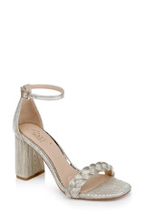 Champagne Gold | Shea Block Heel Sandals Front Side