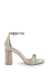 Champagne Gold | Shea Block Heel Sandals Side