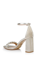 Champagne Gold | Shea Block Heel Sandals Back Side
