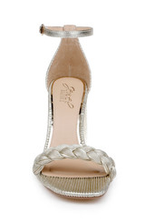 Champagne Gold | Shea Block Heel Sandals Front