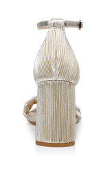 Champagne Gold | Shea Block Heel Sandals Back