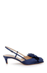 Navy | Shoshana Slingback Pumps Side