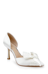 Ivory | Sidney Bow d'Orsay Pumps Front Side
