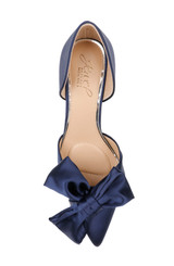 Navy | Sidney Bow d'Orsay Pumps Top