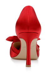 Red | Sidney Bow d'Orsay Pumps Back