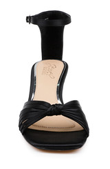 Black | Silvia Kitten Heel Sandals Front