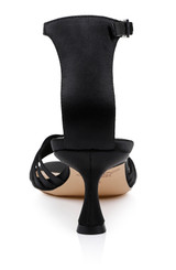 Black | Silvia Kitten Heel Sandals Back