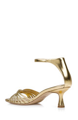 Gold Metallic | Silvia Kitten Heel Sandals Back Side