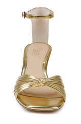 Gold Metallic | Silvia Kitten Heel Sandals Front