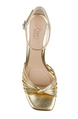 Gold Metallic | Silvia Kitten Heel Sandals Top