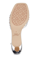 Silver Metallic | Silvia Kitten Heel Sandals Sole