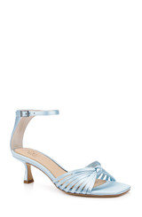 Sky Blue | Silvia Kitten Heel Sandals Front Side