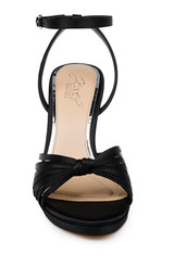 Black | Skylar Peep Toe Platform Sandals Front