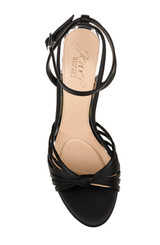 Black | Skylar Peep Toe Platform Sandals Top