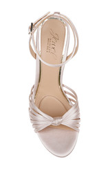 Champagne | Skylar Peep Toe Platform Sandals Top
