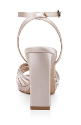Champagne | Skylar Peep Toe Platform Sandals Back