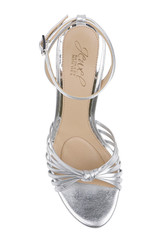 Silver Metallic | Skylar Peep Toe Platform Sandals Top